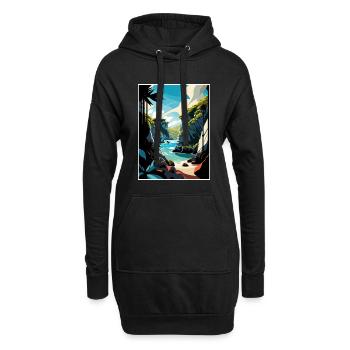 Paparoa Nationalpark Neuseeland Reiseposter - Hoodie-Kleid - Schwarz - Vorne
