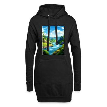 Tal der Giganten Baumwipfelpfade Reiseposter - Hoodie-Kleid - Schwarz - Vorne