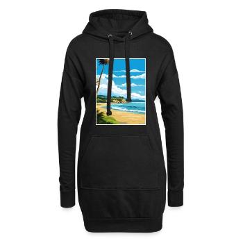 Whanganmata Whanganmatad Neuseeland Reiseposter - Hoodie-Kleid - Schwarz - Vorne