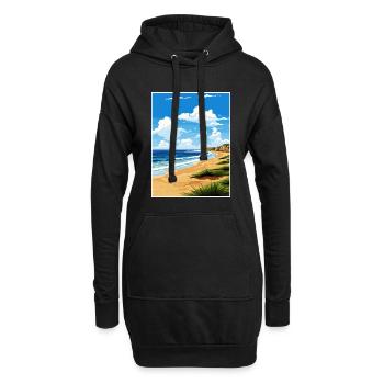 Parc national de Great Sandy, Australie, affiche de voyage - Sweat-shirt à capuche long Femme - noir - Devant