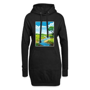 Parc national de Palo Verde Costa Rica affiche de voyage - Sweat-shirt à capuche long Femme - noir - Devant