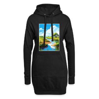 Parc national de Palo Verde Costa Rica affiche de voyage - Sweat-shirt à capuche long Femme - noir - Devant