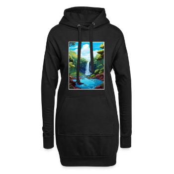 La Paz Waterfall Gardens Costa Rica affiche de voyage - Sweat-shirt à capuche long Femme - noir - Devant