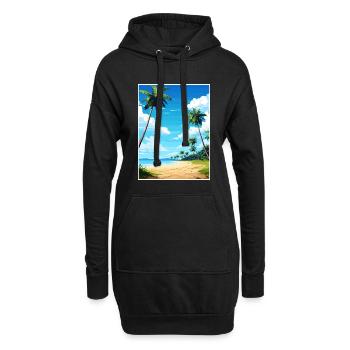 Parc national de l’île Cocos Costa Rica Souvenir - Sweat-shirt à capuche long Femme - noir - Devant