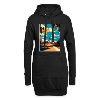 Canberra Australien Vintage Reiseposter Souvenir - Hoodie-Kleid - Schwarz - Vorne
