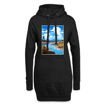 Te Puia Neuseeland Vintage Reiseposter Souvenir - Hoodie-Kleid - Schwarz - Vorne