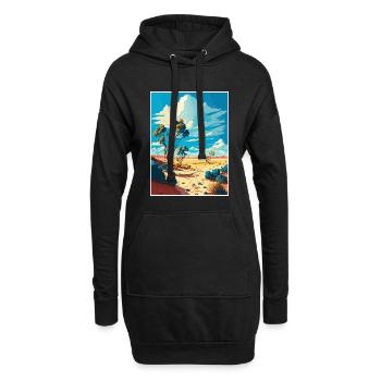 Lake Mungo Australien Vintage Reiseposter WPA Kunst - Hoodie-Kleid - Schwarz - Vorne