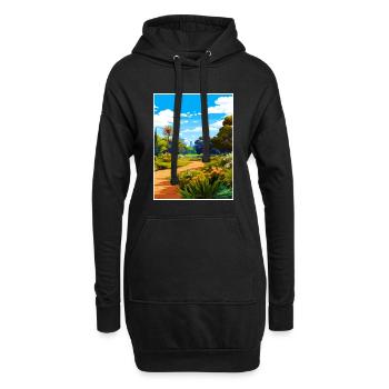 Königlicher Botanischer Garten Vintage-Reiseposter WPA-Kunst - Hoodie-Kleid - Schwarz - Vorne