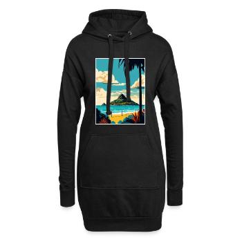 Tauranga Nouvelle-Zélande Vintage voyage affiche WPA Art - Sweat-shirt à capuche long Femme - noir - Devant
