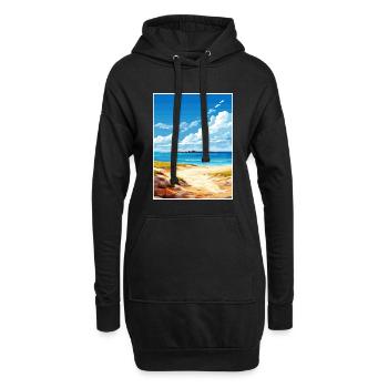 Parc marin de Ningaloo Vintage voyage affiche WPA Art - Sweat-shirt à capuche long Femme - noir - Devant