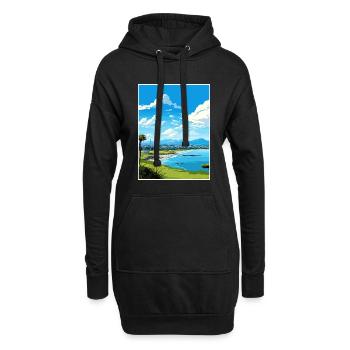 Tauranga Nouvelle-Zélande Vintage voyage affiche WPA Art - Sweat-shirt à capuche long Femme - noir - Devant