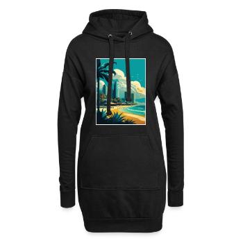 Gold Coast Australien Vintage Reiseposter WPA Kunst - Hoodie-Kleid - Schwarz - Vorne