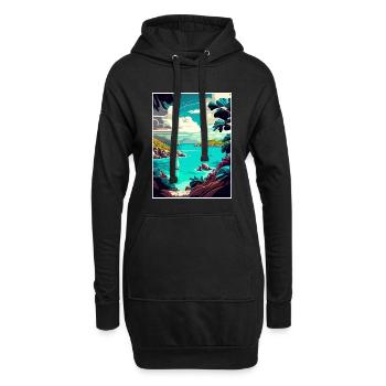 Îles Vierges britanniques Vintage Travel Poster WPA - Sweat-shirt à capuche long Femme - noir - Devant