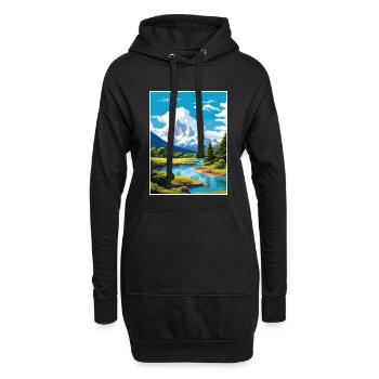 San Martin De Los Andes Vintage voyage affiche WPA - Sweat-shirt à capuche long Femme - noir - Devant