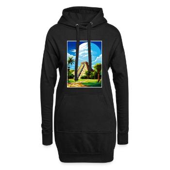 Chichen Itza Dekoration Vintage Reiseposter WPA - Hoodie-Kleid - Schwarz - Vorne