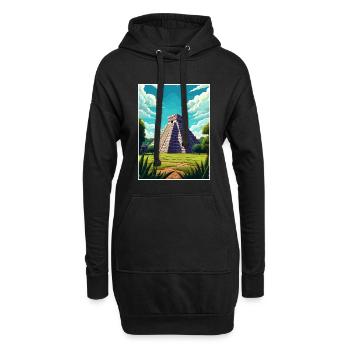 Chichen Itza Dekoration Vintage Reiseposter WPA - Hoodie-Kleid - Schwarz - Vorne