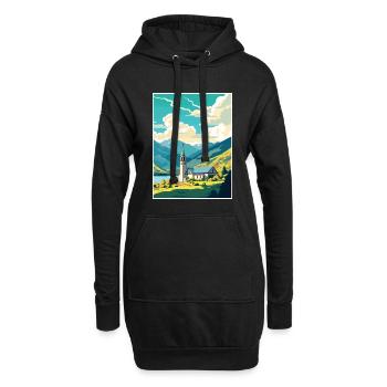 San Martin De Los Andes Vintage voyage affiche WPA - Sweat-shirt à capuche long Femme - noir - Devant