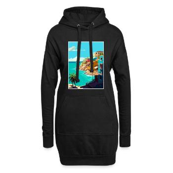 Isla Mujeres Dekoration Vintage Reiseposter WPA - Hoodie-Kleid - Schwarz - Vorne