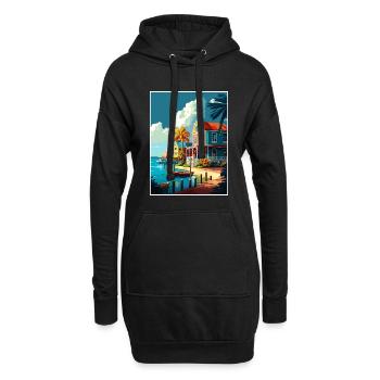Îles Caïmans Caraïbes Vintage Travel Poster WPA - Sweat-shirt à capuche long Femme - noir - Devant