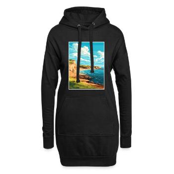 Valdes Halbinsel Argentinien Vintage Reiseposter - Hoodie-Kleid - Schwarz - Vorne