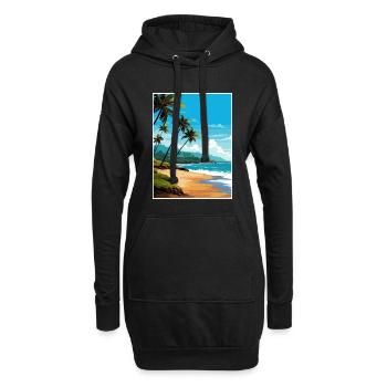 Playa Flamingo Costa Rica Vintage Reiseposter - Hoodie-Kleid - Schwarz - Vorne