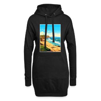 Valdes Halbinsel Argentinien Vintage Reiseposter - Hoodie-Kleid - Schwarz - Vorne