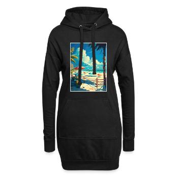 Playa del Carmen Dekoration Vintage Reiseposter - Hoodie-Kleid - Schwarz - Vorne