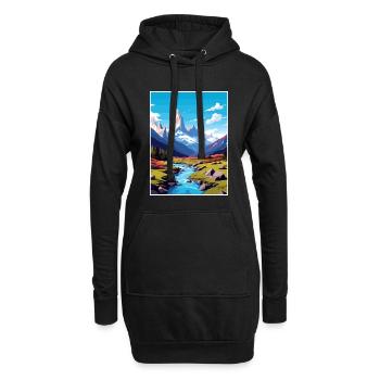Neuquen Dekoration Vintage Reiseposter - Hoodie-Kleid - Schwarz - Vorne