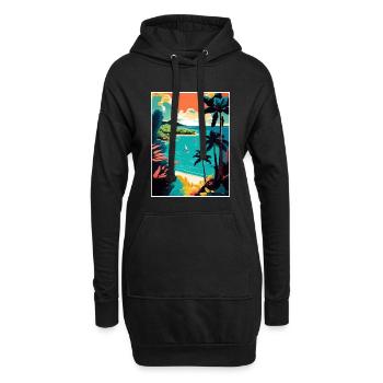 Trinidad und Tobago Karibik Reiseposter - Hoodie-Kleid - Schwarz - Vorne