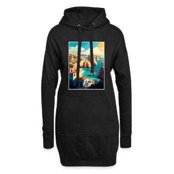Cabo Sans Lucas décoration Mexique affiche de voyage - Sweat-shirt à capuche long Femme - noir - Devant