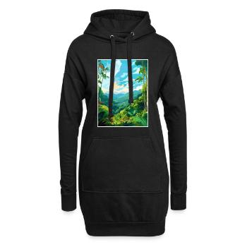 Amazone Regenwald Vintage Reiseposter Souvenir - Hoodie-Kleid - Schwarz - Vorne
