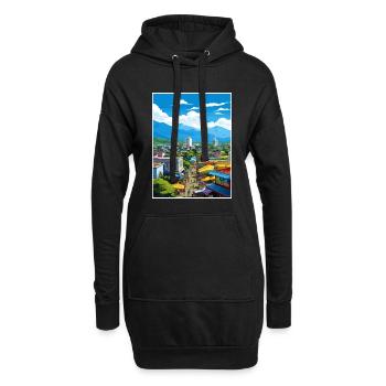 San Jose Costa Rica Vintage Reiseposter Souvenir - Hoodie-Kleid - Schwarz - Vorne