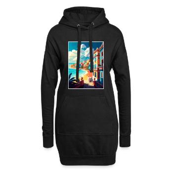 San Juan Karibik Vintage Reiseposter Souvenir - Hoodie-Kleid - Schwarz - Vorne