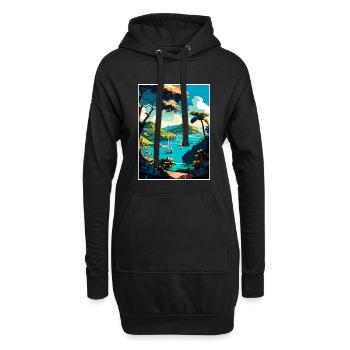 Guadeloupe Caraïbes Vintage voyage affiche WPA Art - Sweat-shirt à capuche long Femme - noir - Devant