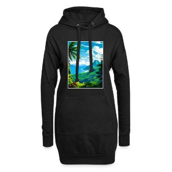 Sainte-Lucie Caraïbes Vintage voyage affiche WPA - Sweat-shirt à capuche long Femme - noir - Devant