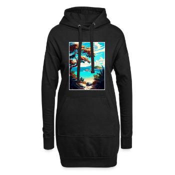 Long Island Karibik Vintage Reiseposter WPA - Hoodie-Kleid - Schwarz - Vorne