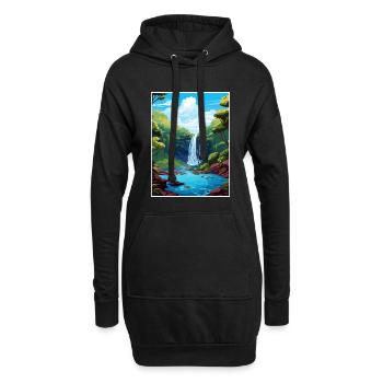 Rio Celeste Wasserfall Vintage Reiseposter WPA - Hoodie-Kleid - Schwarz - Vorne
