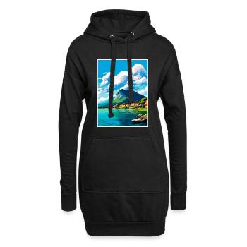 Florianopolis Brésil Vintage voyage affiche WPA Art - Sweat-shirt à capuche long Femme - noir - Devant