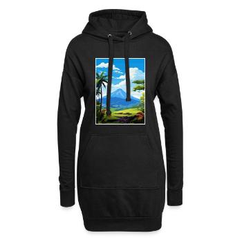 La Fortuna Costa Rica Vintage Travel Poster WPA - Sweat-shirt à capuche long Femme - noir - Devant