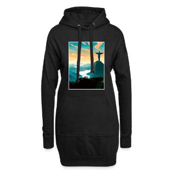 Rio De Janeiro Brésil Vintage voyage affiche WPA - Sweat-shirt à capuche long Femme - noir - Devant