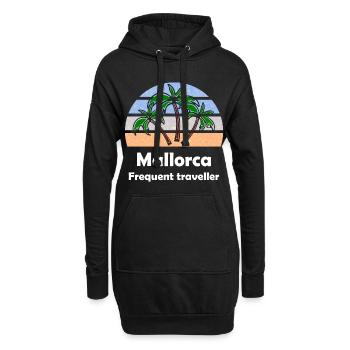 Sommer auf den Balearen - Hoodie-Kleid - Schwarz - Vorne