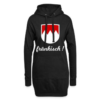 Fränkisch in Süddeutschland - Hoodie-Kleid - Schwarz - Vorne