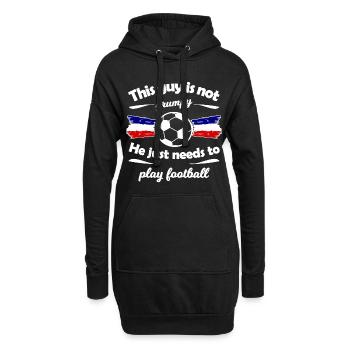 L’équipe de France - Sweat-shirt à capuche long Femme - noir - Devant
