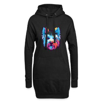 West Highland White Terrier Hunderasse Aquarell C - Hoodie-Kleid - Schwarz - Vorne