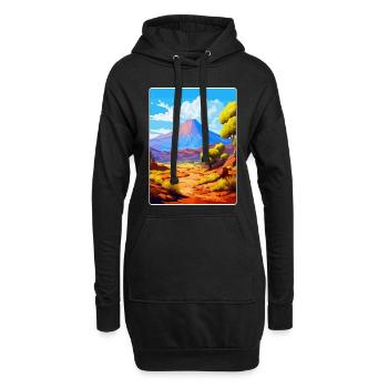 Parc national du Teide Espagne Affiche de voyage vintage - Sweat-shirt à capuche long Femme - noir - Devant