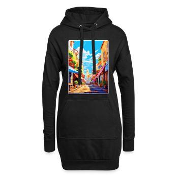 Perpignan Frankreich Vintage Reiseplakat Souvenir - Hoodie-Kleid - Schwarz - Vorne