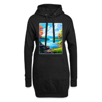 Lake Sainte Croix Frankreich Vintage Reiseplakat WPA - Hoodie-Kleid - Schwarz - Vorne