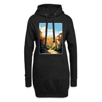 Grenade Espagne Affiche de voyage vintage WPA Souvenir - Sweat-shirt à capuche long Femme - noir - Devant