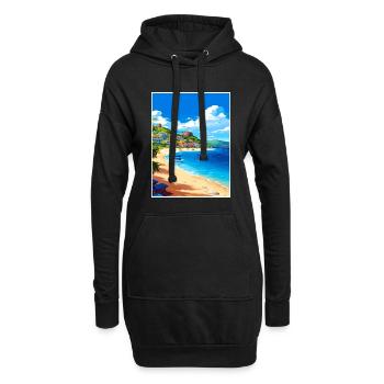 Saint Maarten Karibik Vintage Reiseposter - Hoodie-Kleid - Schwarz - Vorne