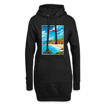 Saint Maarten Karibik Vintage Reiseposter - Hoodie-Kleid - Schwarz - Vorne